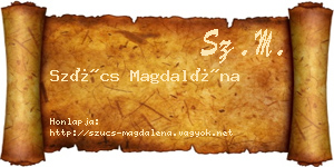 Szűcs Magdaléna névjegykártya