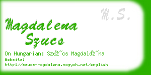 magdalena szucs business card